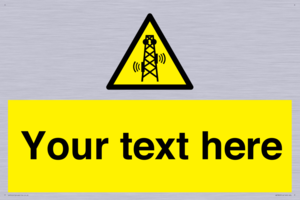 Custom warning RF radiation transmitter